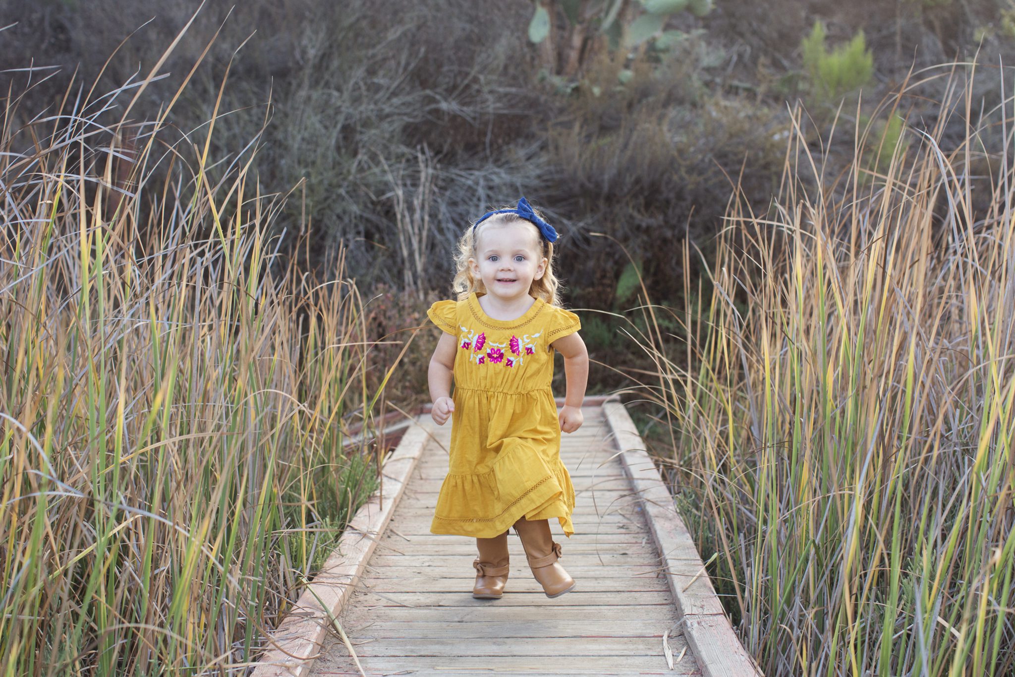 Baby Blues and a Mustard Yellow Dress