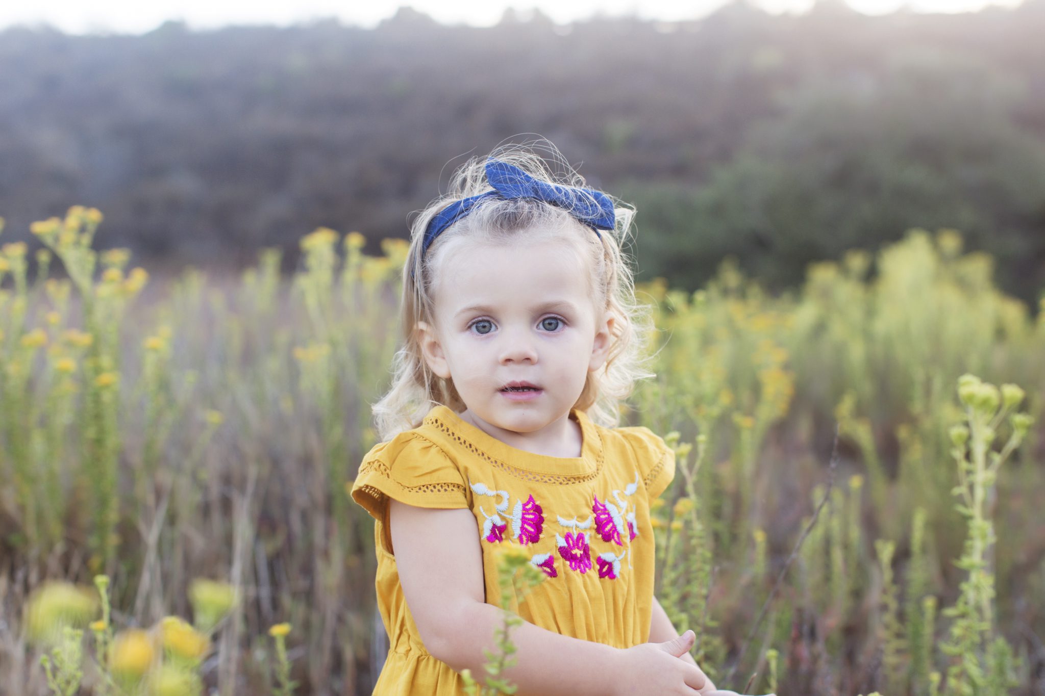 Baby Blues and a Mustard Yellow Dress