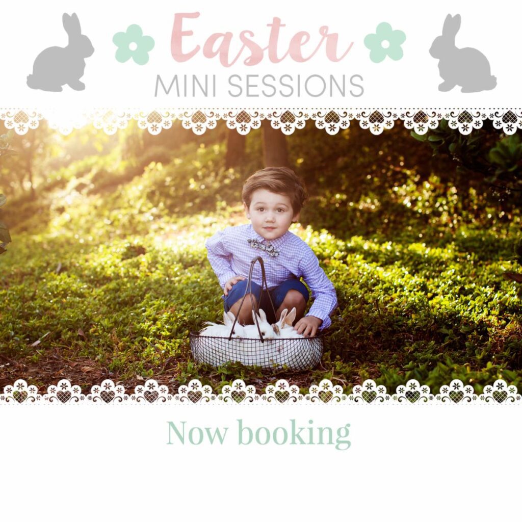 Easter Mini Session With Live Bunnies!