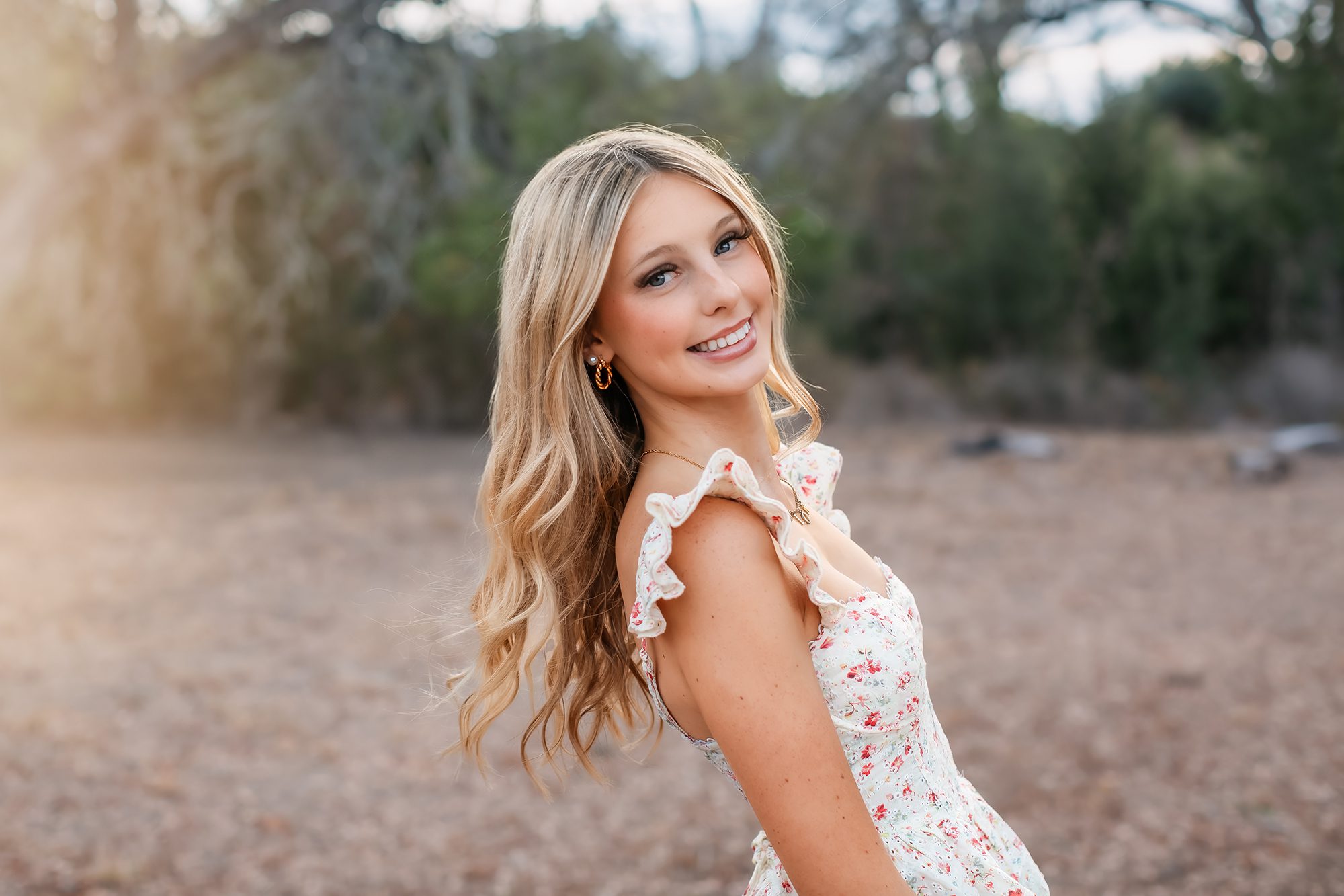 Austin senior photographer - a high school senior girl smiling at camera