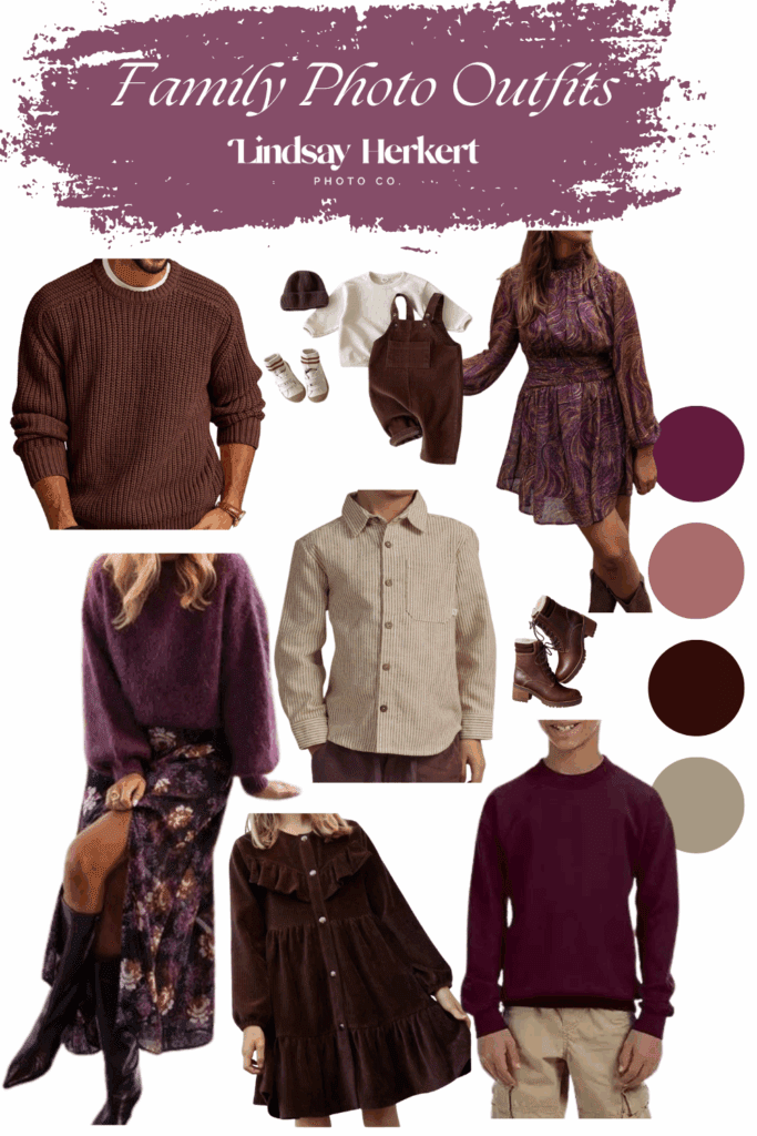 Fall Family Photo Outfit Ideas in Austin - Plum and Mocha