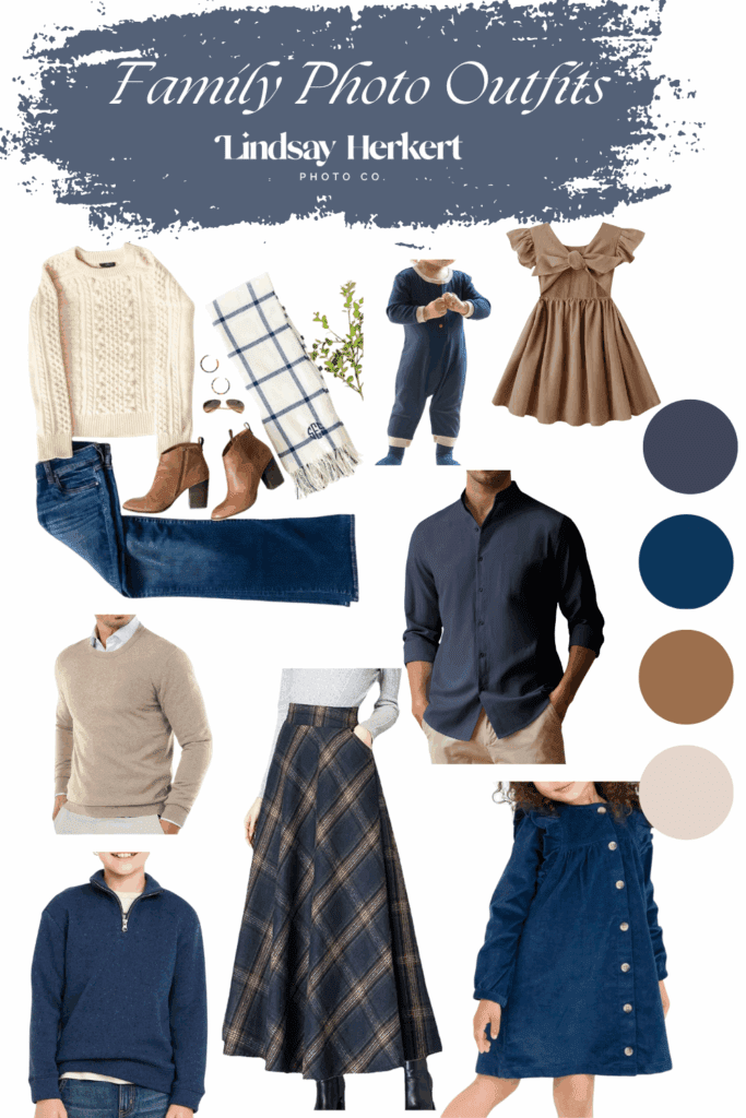Fall Family Photo Outfit Ideas in Austin - Denim and cream