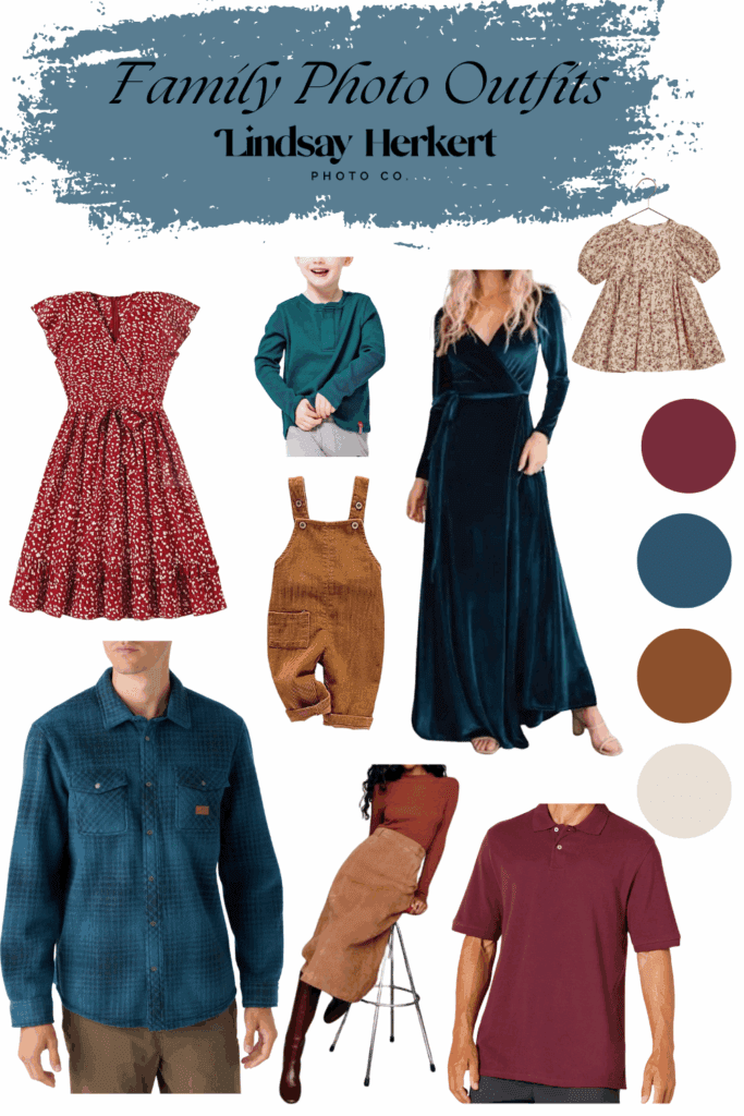 Fall Family Photo Outfit Ideas in Austin - Jewel Tones